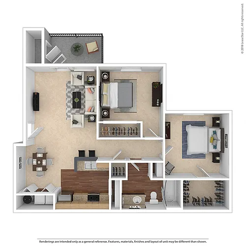 Floor plan 2 Bed 1 Bath