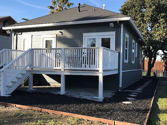 rear and side yard view