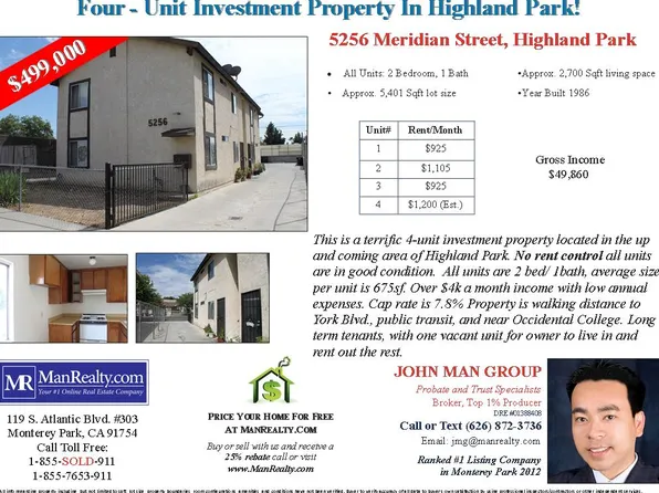 5256 Meridian St, Los Angeles, CA 90042