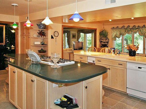 Center island and separate breakfast bar