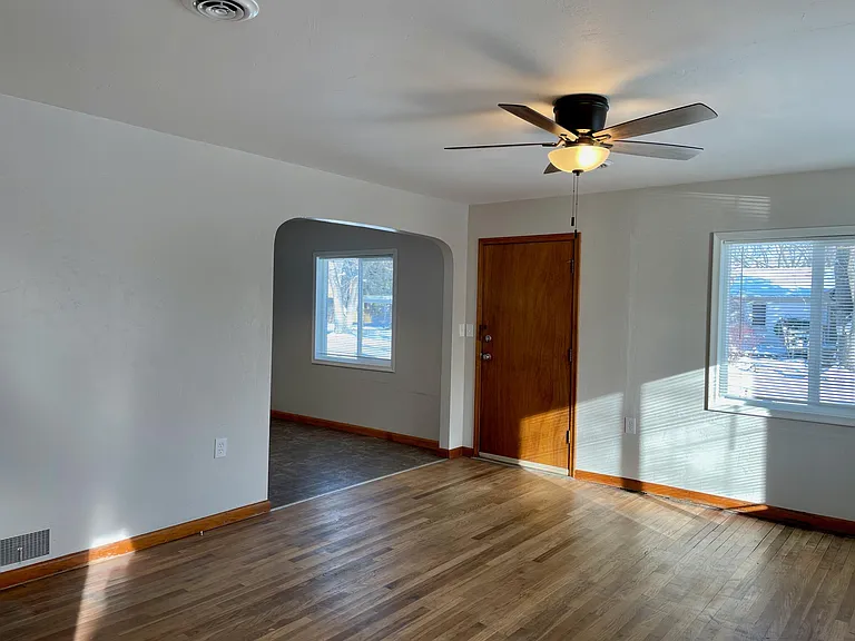 Family Room to Gourley St door and Dining Room