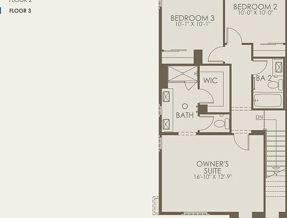 Plan 3X Floor Plan, Quick Move-In Home, Floor 3