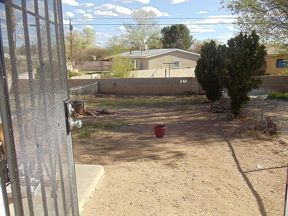 Backyard as seen through kitchen door