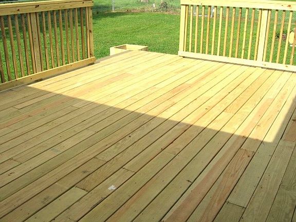 Deck before stain was placed