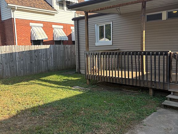 Back Yard with Privacy fence.