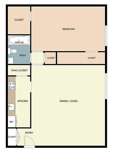 Floor plan 1 Bedroom