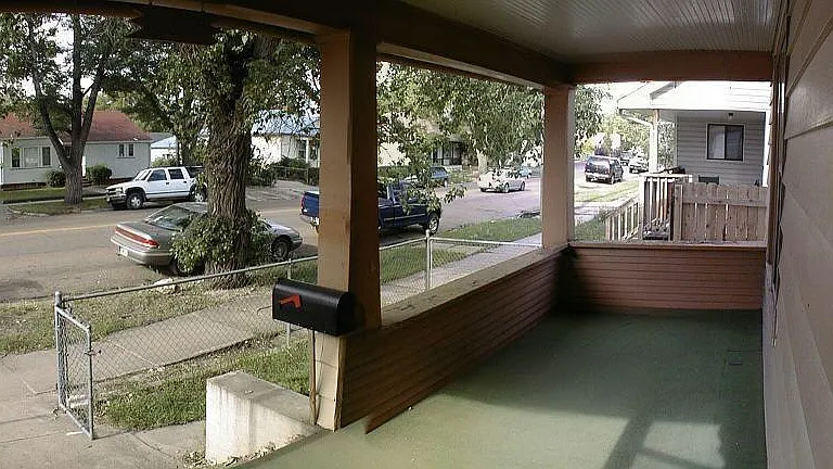 Spacious front porch
