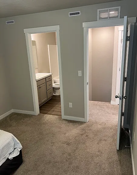Secondary bedroom with separate bathroom