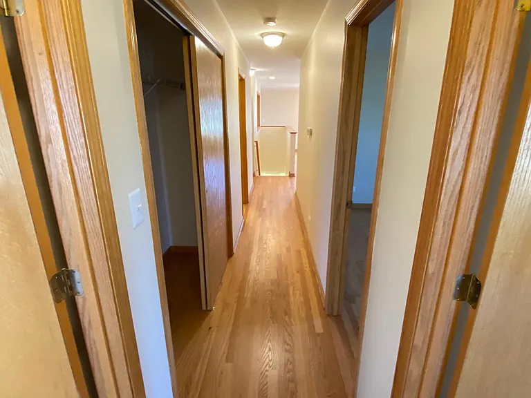 Hallway with big closet