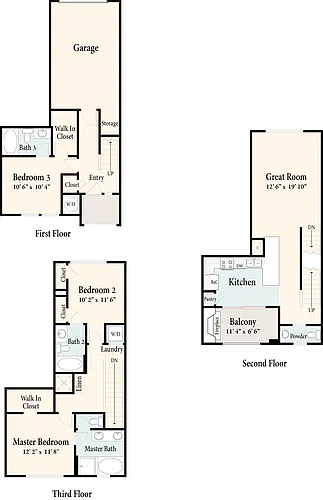 Floor plan The Townhomes Plan 4