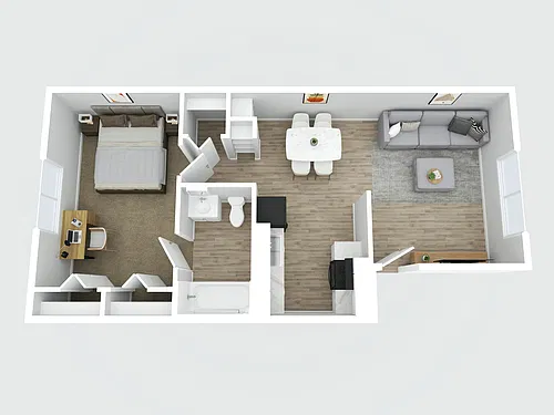 Floor plan 1 Bedroom, 1 Bath | Waynetown
