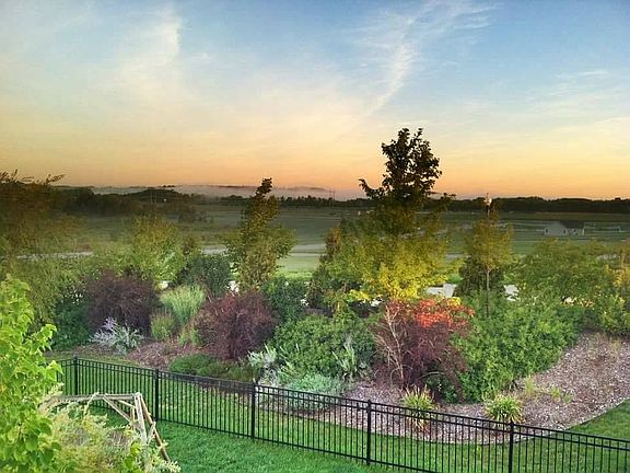 Summertime sunset view