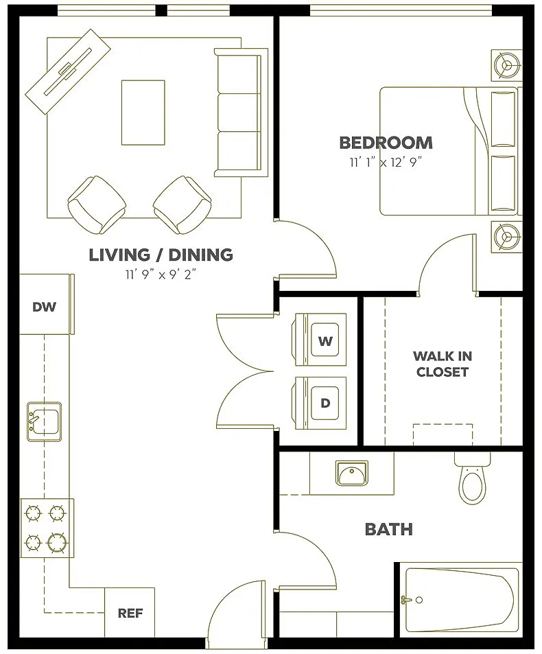 Floor plan 1x1 C3A