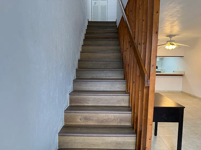 new hard floor staircase