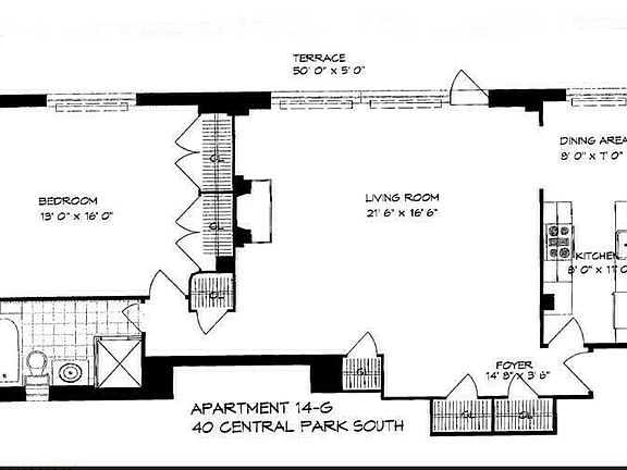 2nd image of 40 Central Park S #14G