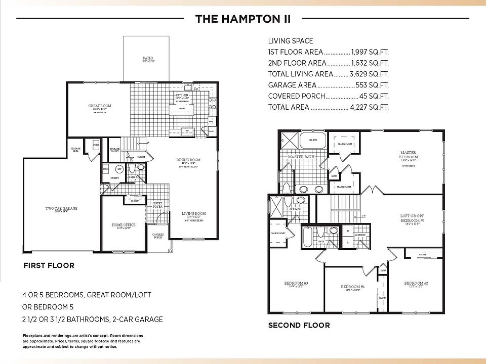 Hampton II Plan, Country Woods at The Colony Preserve, Shirley, NY