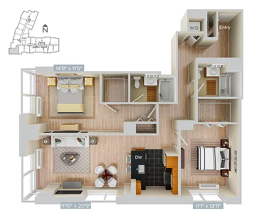 Floor plan Furnished-f-B9-1211