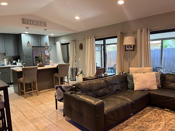 Open concept living and dining room