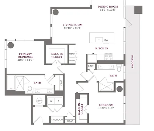 Floor plan 2X2 B7