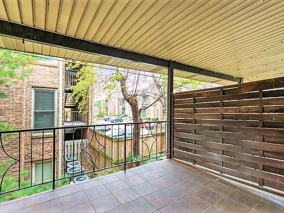 Private patio overlooking pool