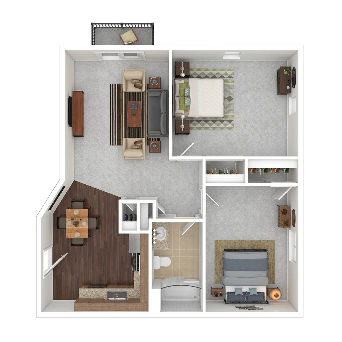 Floor plan 2BD-R