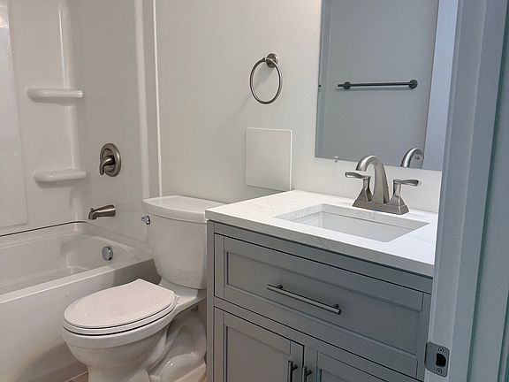 Bathroom with linen closet