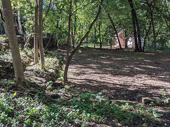 Looking west from lower level