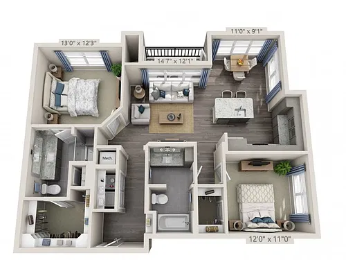 Floor plan B2A
