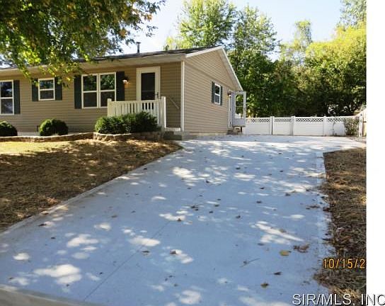 New concrete driveway
