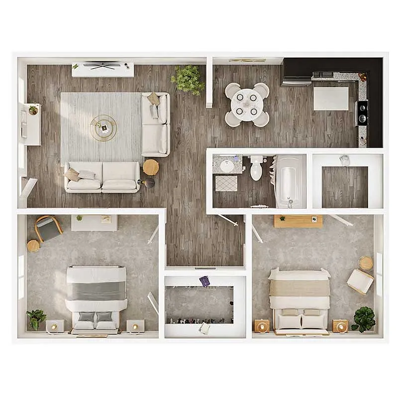 Floor plan 2 Beds
