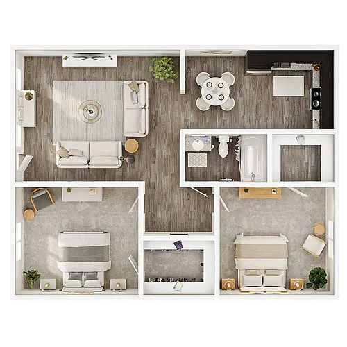 Floor plan 2 Beds
