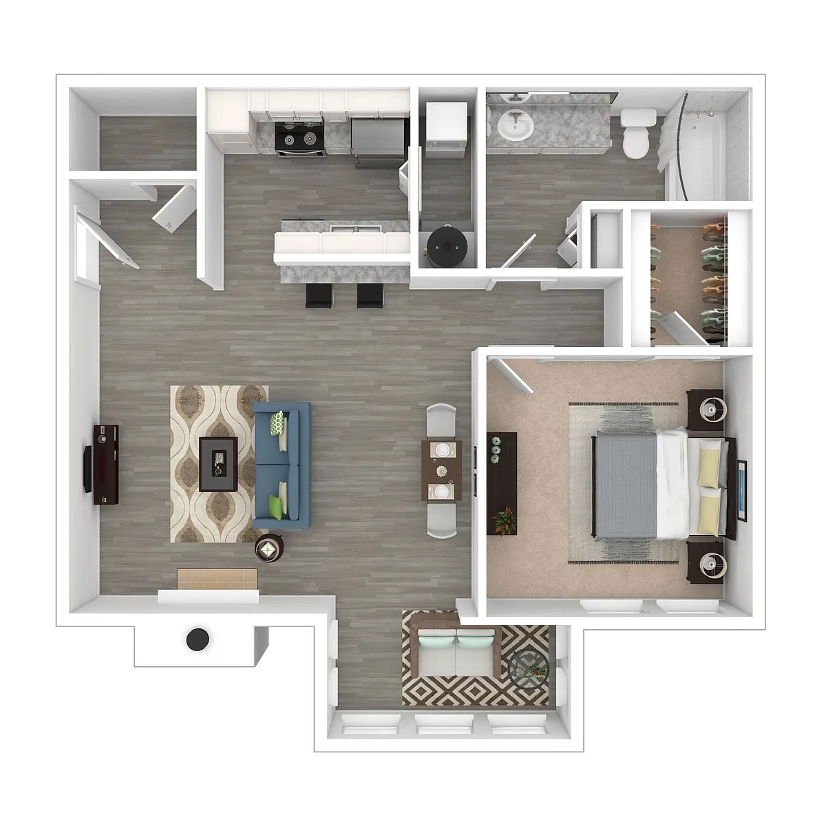 Floor plan Javelin - 1x1 Large