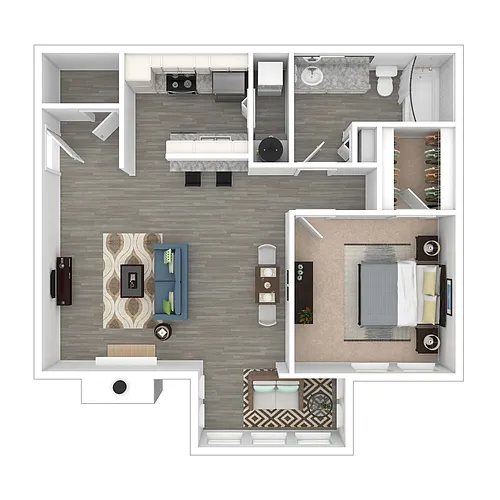 Floor plan Javelin - 1x1 Large