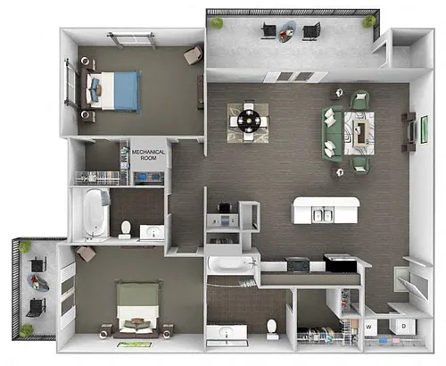 Floor plan B2 (Carolina Wren)