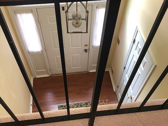 view of the main entrance from upper level