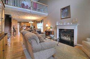 Living room with fireplace