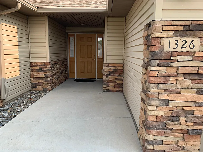 Covered Entry front Door