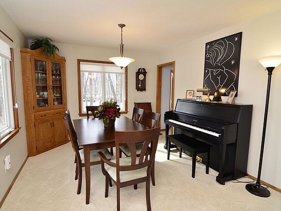 Wooded views in the formal dining room