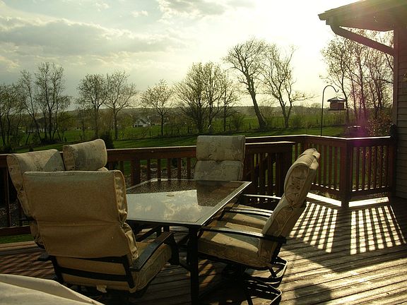 Back yard view from deck off kitchen & master bedroom