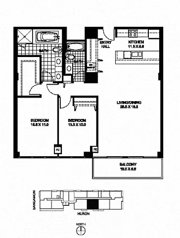 Floor plan B10 - 2 Bed
