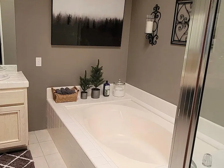 Main jacuzzi tub (picture shows new wall paint).