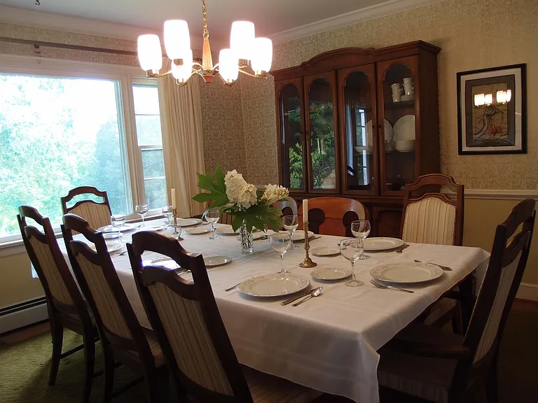 Dining room with china