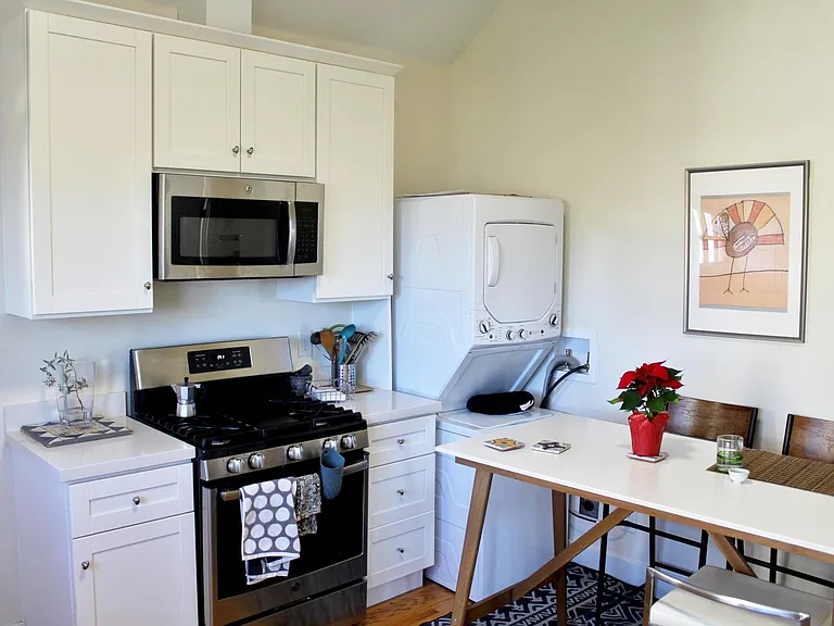 Kitchen with Eat in Dining area and in unit washer and dryer