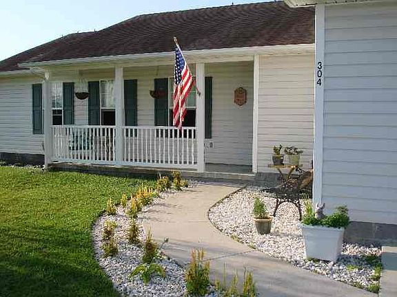 Closer shot of front of home