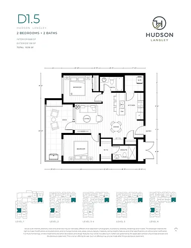 Floor plan 2br/2ba - D1.5