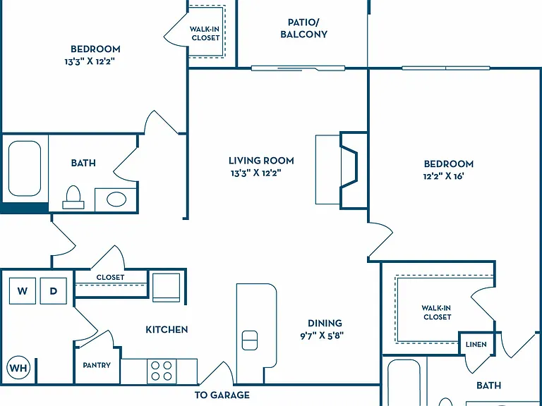 2 Bedroom | 2 Bath | 1084 SF 2 Bedroom | 2 Bath | 1084 SF