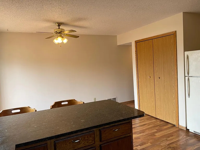 Dining area with large pantry overlooking deck
