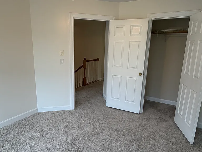 Closet on right and hall on left