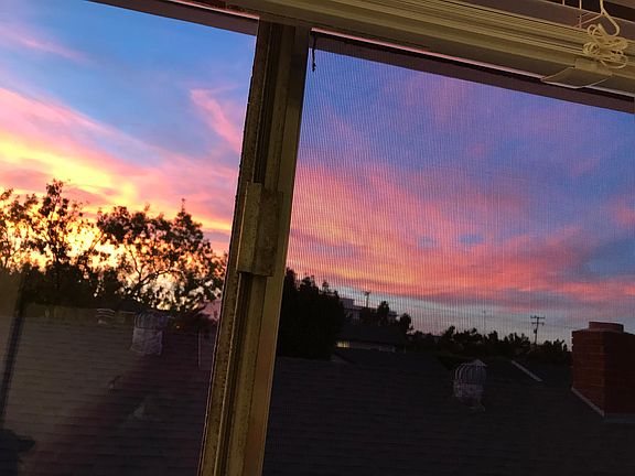 Sunset from kitchen