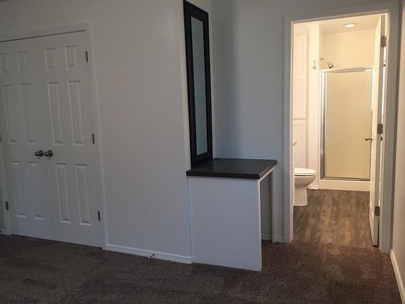 Vanity outside master bath